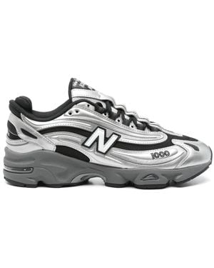 New Balance 1000/ Metallic Sneakers - White