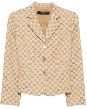 Gucci Gg Cotton Jacket - Natural