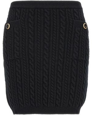 Alessandra Rich Button Skirt - Black