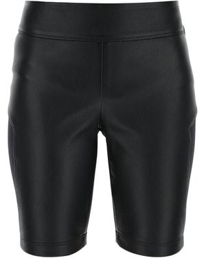 Loewe Leather And Fabric Leggings - Black