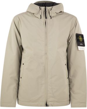Stone Island Soft Shell-R Hooded Jacket - Natural