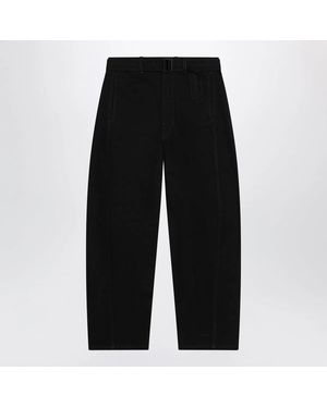 Lemaire Cotton Pants With Belt - Black