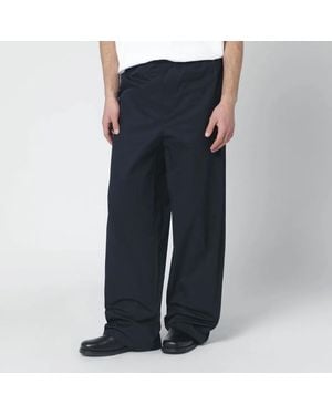 Jil Sander Midnight Cotton Pants - Blue