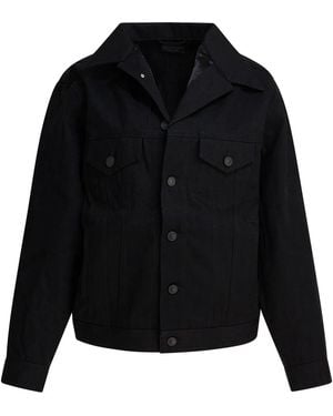 Balenciaga Standing Denim Jacket - Black