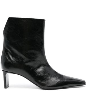 KHAITE Ona Ankle Boots 55 - Black