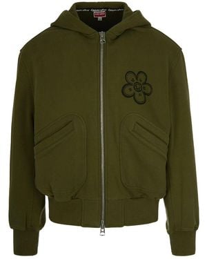 KENZO X Futura 2000 Flower-Printed Zip-Up Hoodie - Green