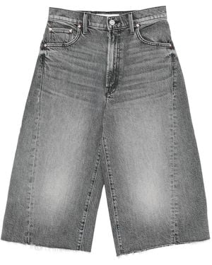 Mother The Whole Lot Zip Twist Fray - Gray