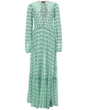Missoni Abito Lungo Copricostume - Green