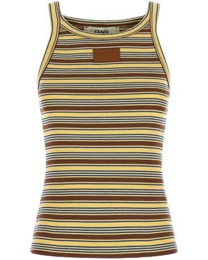Fendi Striped Top - Yellow