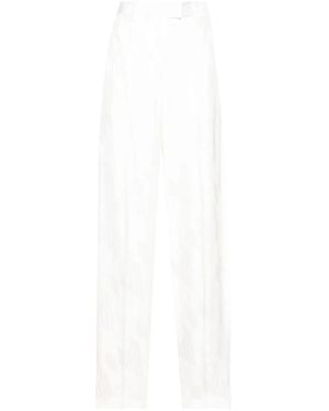 The Attico Logo Trousers - White