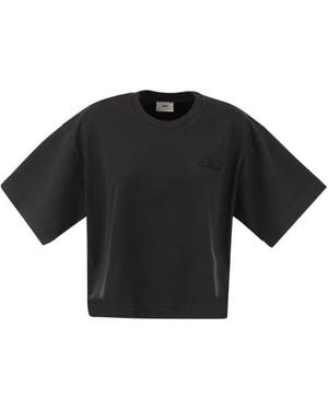 Autry Boxy T-Shirt With Logo - Black
