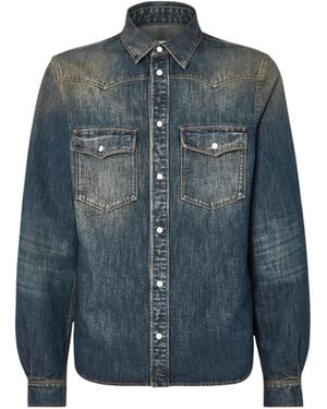 Fendi Camicia Jeans Blu Lavato - Blue