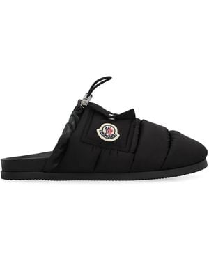 Moncler Mon Pocket Mules - Black