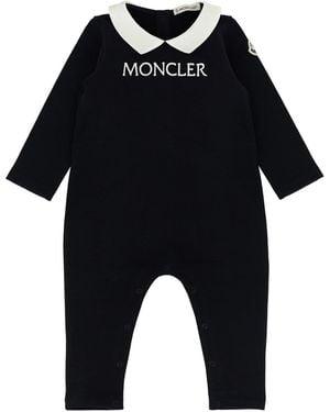 Moncler Logo Embroidery Jumpsuit - Black