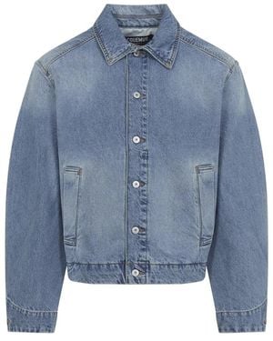 Jacquemus The Mirada De-Nimes Cotton Jacket - Blue