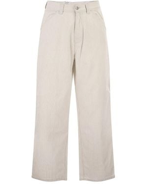 Carhartt Striped Cotton Pants - White