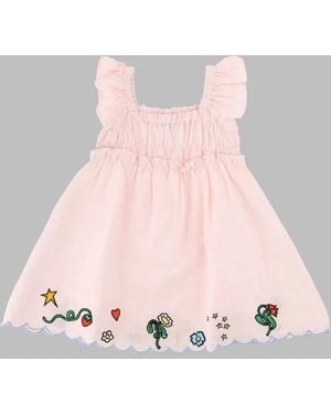 Stella McCartney Vestito Con Volants - Pink
