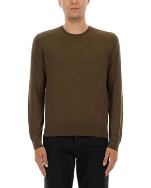 Tom Ford Wool T-Shirts - Brown