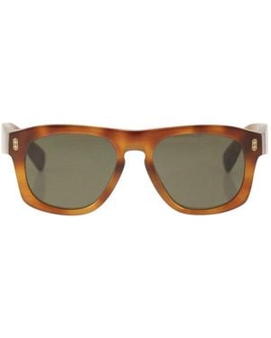 Brunello Cucinelli Tortoiseshell Acetate Sunglasses With Iconic Details - Brown