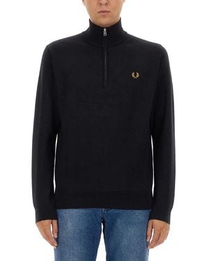 Fred Perry Jersey With Logo - Black