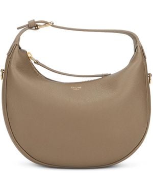 Celine Lulu Teen Textured Shoulder Bag - Brown