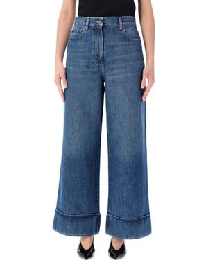 Valentino 5 Pockets Cotton Denim Jeans - Blue