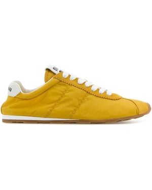 Miu Miu Fabric And Suede Sneakers - Yellow