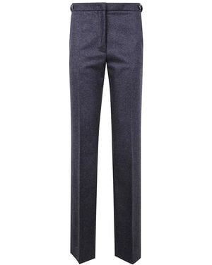 DARKPARK "Grace" Wool Mid-Rise Tailored Trousers - Blue