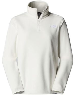 The North Face Glacier Fleece With 1/4 Zip - White