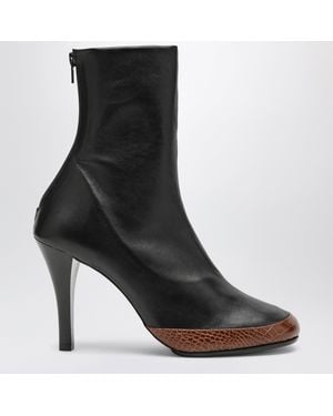 Jude Tan Luna Ankle Boots - Black