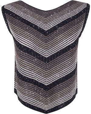 D.exterior Degrade' Lux Crop Top - Gray