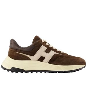 Hogan Hyperlight Leather Sneakers - Brown