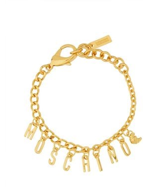 Moschino Logo Bracelet - Metallic