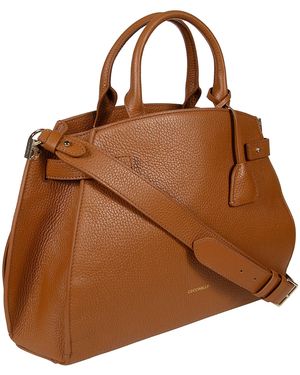 Coccinelle Camel Leather Handbag - Brown