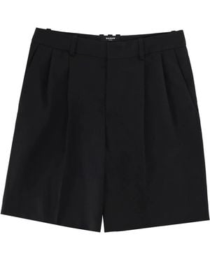 Balmain Wool Tailored Shorts - Black