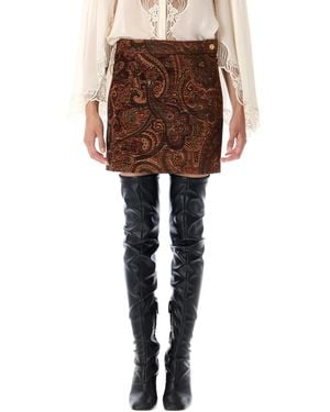 Chloé Mini Skirt With Jacquard Pattern - Red
