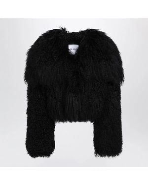 The Attico Cropped Bomber Jacket - Black