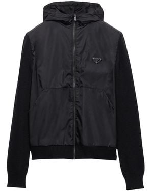 Prada Calf Leather Cardigan - Black