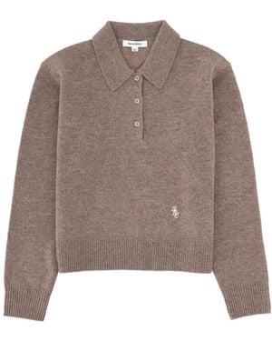 Sporty & Rich Sporty&Rich Cashmere Polo Shirt - Brown