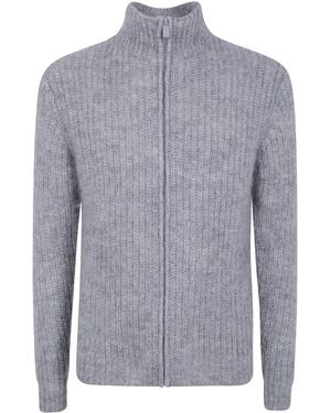 Aspesi "M665" Zip Up Jumper - Blue