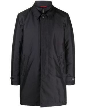 Fay Easy Morning Double Breasted Coat - Black