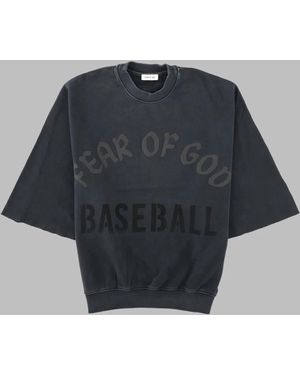 Fear Of God Vintage Fg Baseball Loose Cotton Sweatshirt - Blue
