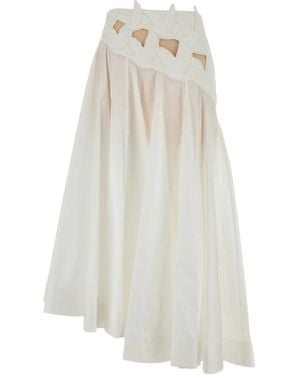 Zimmermann Luna Applique Maxi Skirt - White