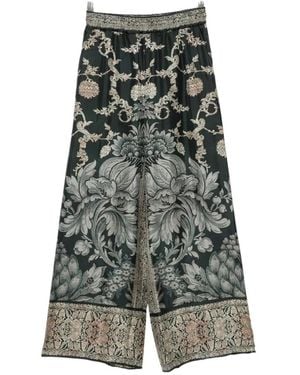 Pierre Louis Mascia Printed Silk Trousers - Black