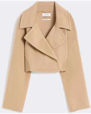 Max Mara Spxviale Short Coat Caramel - Natural