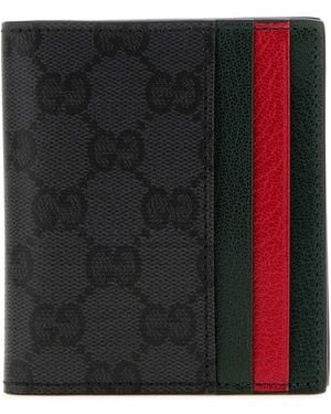 Gucci Gg Canvas Card Holder - Black
