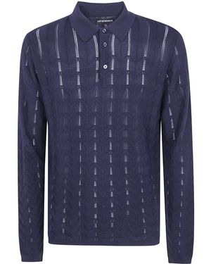 Emporio Armani Polo Neck Sweater - Blue