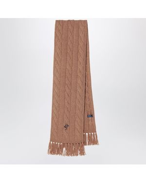 Polo Ralph Lauren Polo Bear Camel Wool Scarf - Brown