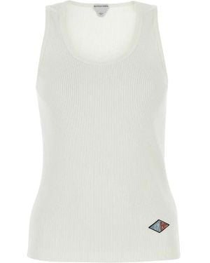 Bottega Veneta Stylish Sleeveless Tank Top - White
