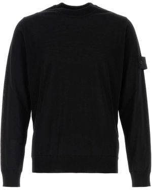 Stone Island Wool Sweater - Black